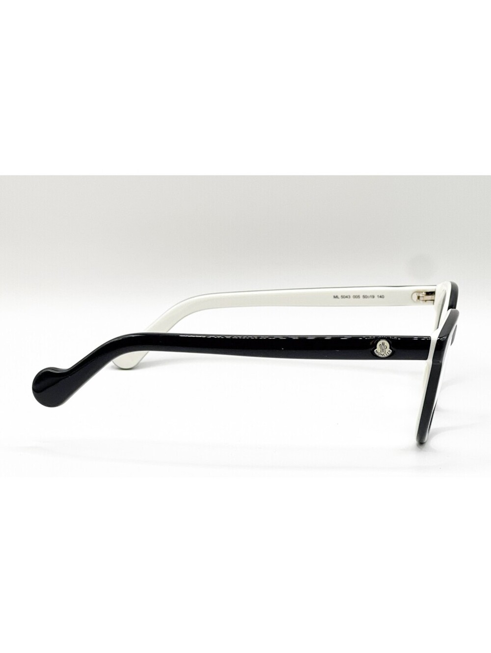 Moncler ML 5043 005 Black And White Full Rim Authentic Eyeglass Frames 50-19-140 - Picture 3 of 5